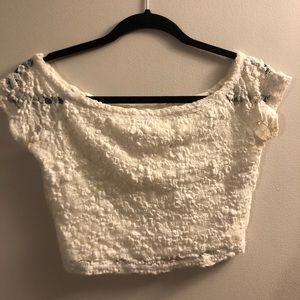 Off the shoulder crop top